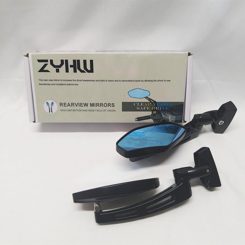 ZYHW 2pcs Black Rearview Mirrors for Suzuki GSXR 600 750 1000 1300 Hayabusa - Image 2